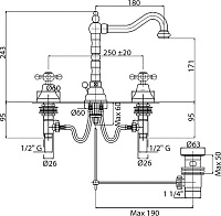 Смеситель Cezares Golf BLS2 01 для раковины GOLF-BLS2-01