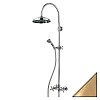 Bossini Retro Душевая стойка: смеситель, руч. и верх. душ, 1 вид струи, цвет: antique brass, bronze L01526.022
