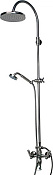 Bossini Liberty Душевая стойка: смеситель, ручной и верхний душ, 1 вид струи, шланг, цвет: chrome L01203.030