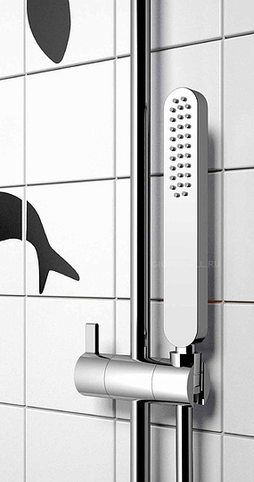 Fima Carlo Frattini Next Душевой гарнитур: штанга, ручной душ, шланг 150 см, держатель, цвет: хром F2391CR