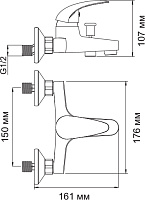 Смеситель Wasserkraft Isen  для ванны с душем 2601