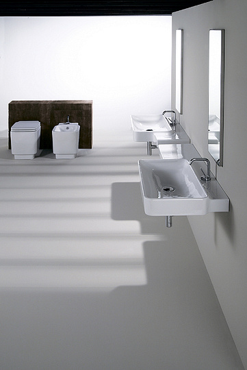 Simas Flow Унитаз приставной, безободковый, универсальный слив, цвет белый глянцевый FL61