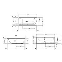 Duravit Darling New Ванна 170х75 см, акриловая, цвет белый 700242000000000