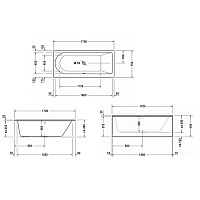 Duravit Darling New Ванна 170х75 см, акриловая, цвет белый 700243000000000