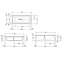 Duravit DuraStyle Ванна 170х75 см, акриловая, цвет белый 700231000000000