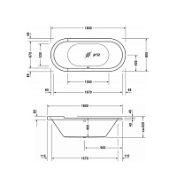 Duravit Starck Ванна 180х80 cм, акриловая встраиваемая 700009000000000
