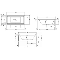 Duravit Starck Ванна акриловая прямоугольный вариант 180х90 см, цвет белый 700339000000000