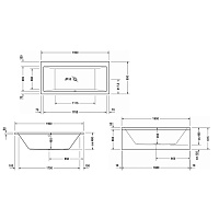 Duravit Vero Ванна 190х90 cм, акриловая, цвет белый 700136000000000