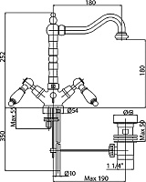 Смеситель Cezares Diamond LS2 01 Sw для раковины DIAMOND-LS2-01-Sw