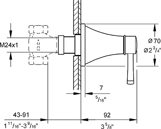 Grohe Grandera Запорный вентиль, цвет: хром 19944000