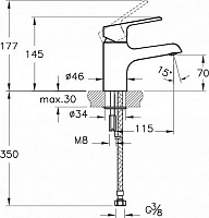 Смеситель VitrA Axe S  для раковины A41069EXP