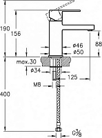 Смеситель VitrA Flo S  для раковины A41936EXP