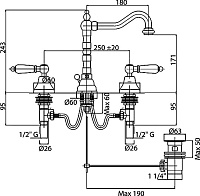 Смеситель Cezares Diamond BLS2 01 Sw для раковины DIAMOND-BLS2-01-Sw