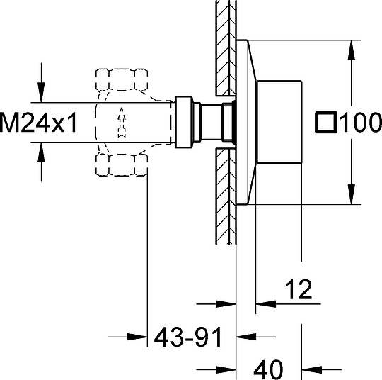 Grohe Allure Brilliant Запорный вентиль, цвет: хром 19796000