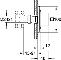 Grohe Allure Brilliant Запорный вентиль, цвет: хром 19796000