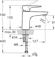 Смеситель VitrA X-Line  для раковины A42321EXP