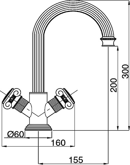 Смеситель Cezares Olimp LS2 03/24 Sw для раковины OLIMP-LS2-03/24-Sw