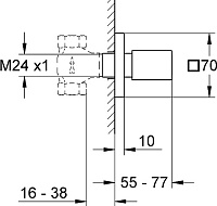 Grohe Eurocube Запорный вентиль, цвет: хром 19910000