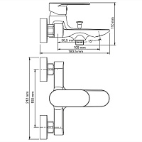 Смеситель Wasserkraft Elbe  для ванны с душем 7401