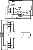 Смеситель Wasserkraft Elbe  для ванны с душем 7401