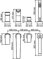 Wasserkraft Salm Смеситель на борт ванны, цвет: хром 2755