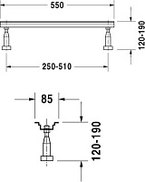 Duravit P3 Comforts Ванна акриловая 170х70 см, цвет белый 700373000000000