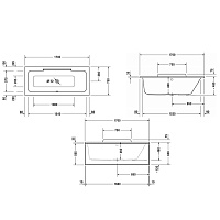 Duravit DuraStyle Ванна 170х75 см, акриловая,цвет белый 700297000000000