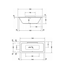 Duravit DuraStyle Ванна 180х80 cм, акриловая,цвет белый 700298000000000