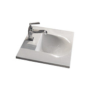 Kerasan Bentley Раковина встраиваемая сверху на 55 см, 55x47 см, с 1 отв. под смес., цвет: Bianco 394201*1