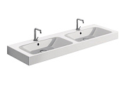 Kerasan Cento Раковина двойная 140x45 см подвесная, с 1 отверстием под смеситель, цвет: Bianco 353601*1