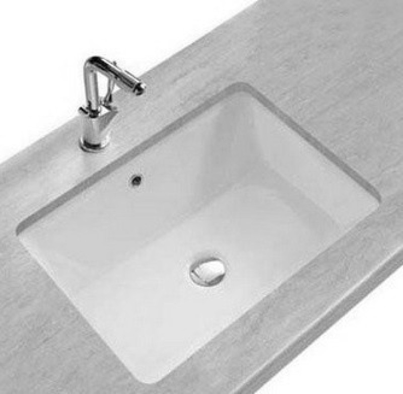 Kerasan Slim Раковина встраиваемая снизу на 50 см, 55x34 см, без перелива, цвет: Bianco 022901