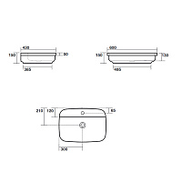 Kerasan Tribeca Раковина встраиваемая сверху/накладная 60х43 см, цвет: Bianco 514201*1