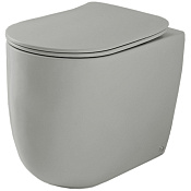 Kerasan Nolita Унитаз приставной 55x35 см безободковый, с креплением, без сиденья, цвет: Grigio matt 531859