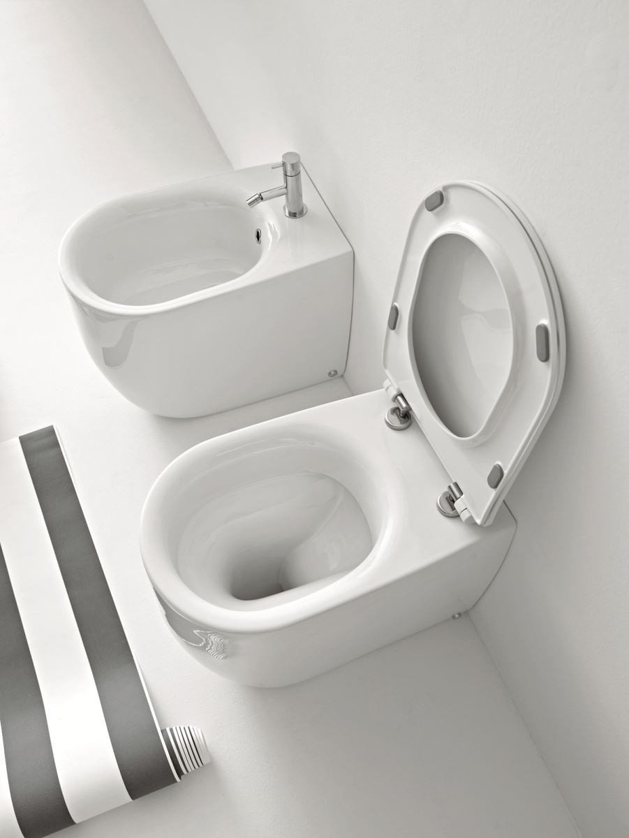 Kerasan Nolita Унитаз приставной 55x35 см безободковый, с креплением, без сиденья, цвет: Bianco matt 531830