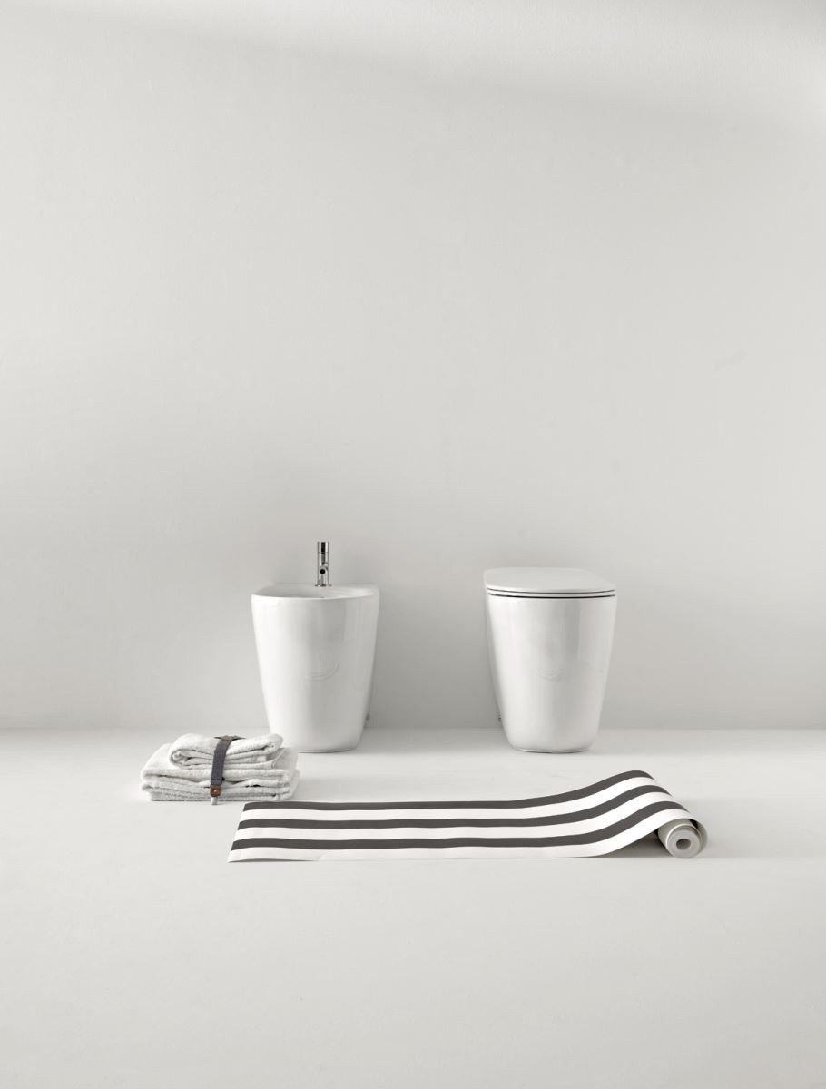 Kerasan Nolita Унитаз приставной 55x35 см безободковый, с креплением, без сиденья, цвет: Bianco matt 531830