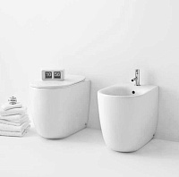 Kerasan Nolita Унитаз приставной 55x35 см безободковый, с креплением, без сиденья, цвет: Bianco matt 531830