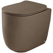 Kerasan Nolita Унитаз приставной 55x35 см безободковый, с креплением, без сиденья, цвет: Bruno matt 531888