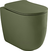 Kerasan Nolita Унитаз приставной 55x35 см безободковый, с креплением, без сиденья, цвет: Verde matt 531811