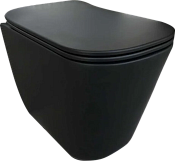 Kerasan Tribeca Унитаз приставной 55x35 см безободковый, с креплением, без крышки, цвет: Nero matt 511831