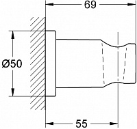 Grohe Rainshower Настенный держатель 5х6,9хh5 см, цвет: бежевый глянцевый 27074BE0