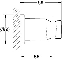 Grohe Rainshower Настенный держатель 5х6,9хh5 см, цвет: бежевый матовый 27074EN0
