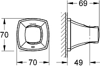 Grohe Grandera Настенный держатель 7х6,9хh7 см, цвет: бежевый матовый 27969EN0