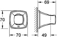 Grohe Grandera Настенный держатель 7х6,9хh7 см, цвет: хром глянцевый 27969IG0