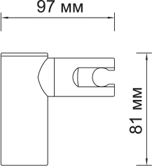 Wasserkraft Настенный держатель 8,1х9,7хh4,5 см, цвет: хром A008