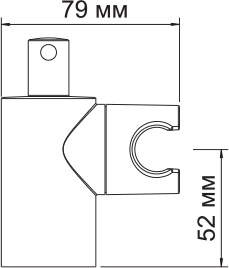 Wasserkraft Настенный держатель 10,14х7,9хh4,5 см, цвет: хром A013