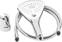 Kludi Fizz Душевой гарнитур: душевая лейка с 3-мя видами струи, держатель, шланг 125 см, цвет: хром 6775005-00