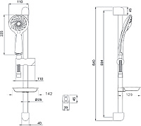 Душевой гарнитур VitrA Samba 3F A45680WSA