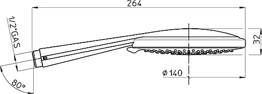 Bossini Mixa Ручной душ, 3 вида струи, цвет: chrome B00168.030