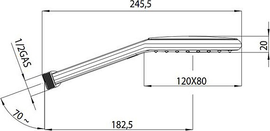 Bossini Agua Life Ручной душ, 1 вид струи, цвет: chrome B00177.030