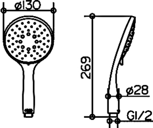 Keuco Edition 400 Душевая лейка, цвет: хром 51580 010300